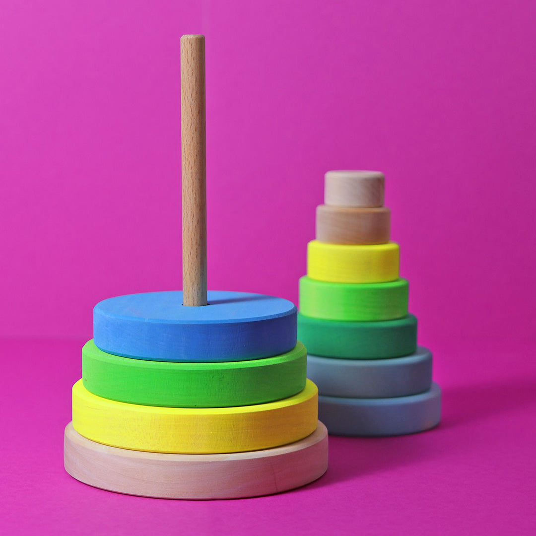 grimm's stapeltoren neon - groen - 23 cm | 15030 | 1