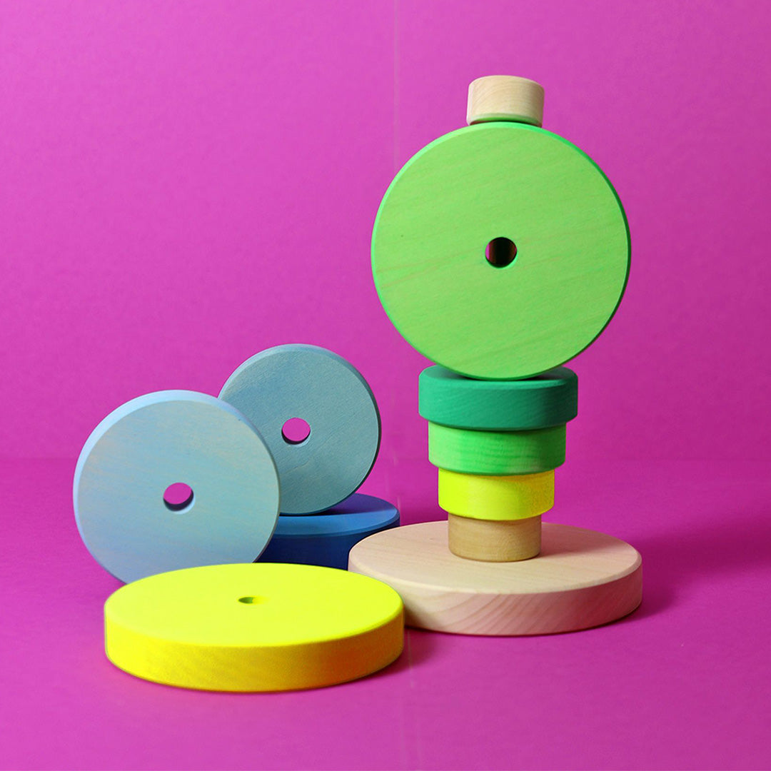 grimm's stapeltoren neon - groen - 23 cm | 15030 | 3