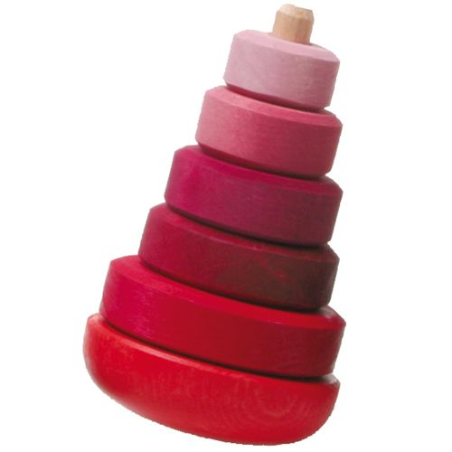 grimm's wiebelige stapeltoren roze - 13 cm | 11011 | 0