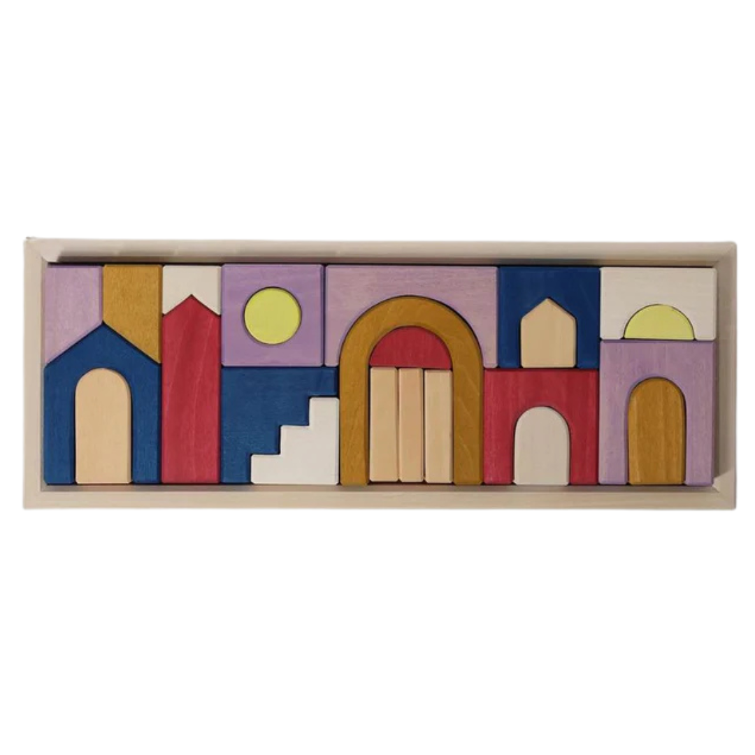 grimm's bouwblokken set - panorama - 24st | GRIM10219 | 1