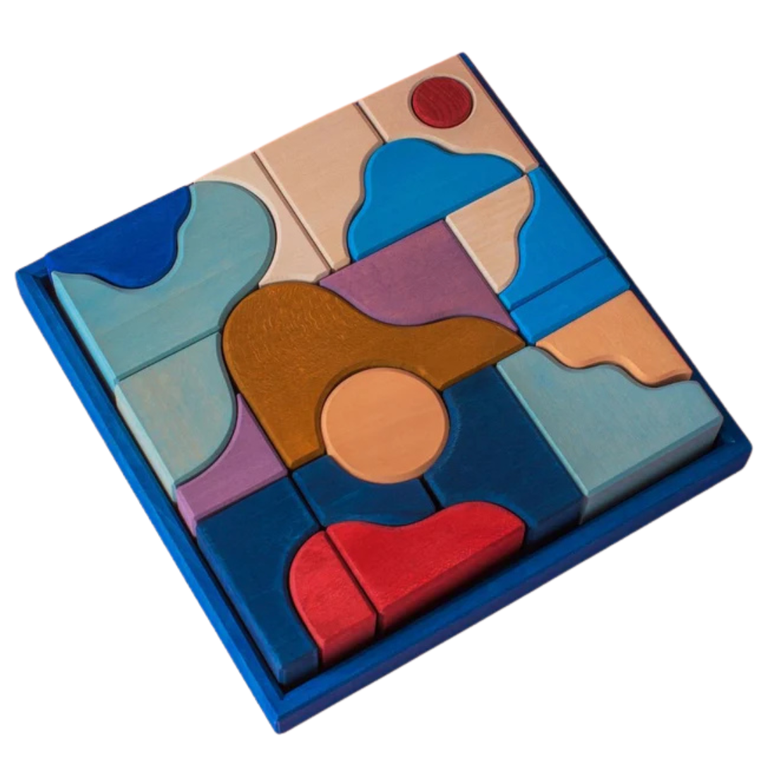 grimm's bouwblokken set - wave - 22st | 43107 | 1