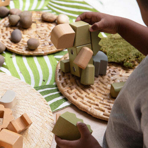 guidecraft blokken met drukknopen - dieren - 33st | G2061 | 6