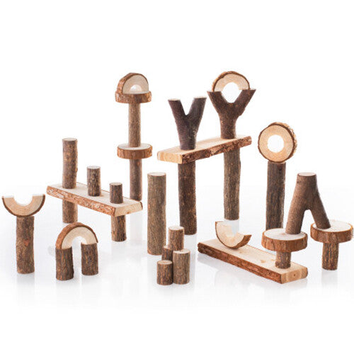 guidecraft bouwblokken met boomschors - 36st | g6770 | 0