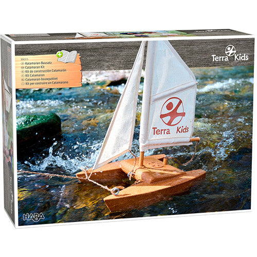 haba terra kids bouwpakket kurken catamaran  | 1306315001 | 5