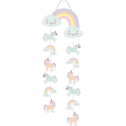 hangdecoratie eenhoorns en regenbogen | 68297 | 0