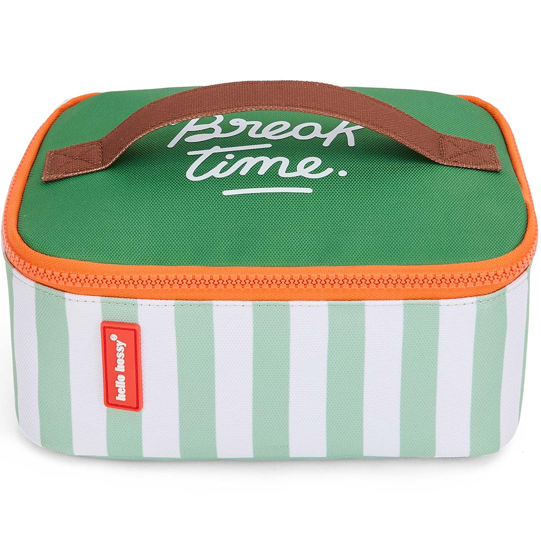 hello hossy lunchtas green stripes | LUN-P-002-TU | 0