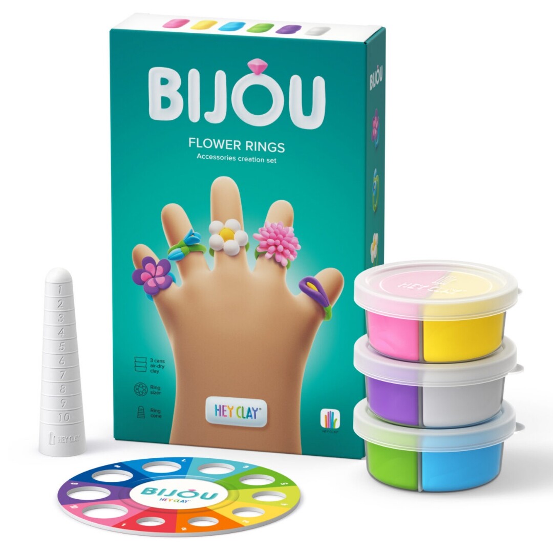 hey clay boetseerklei bijou - flower rings | 31001HEYCLAY | 0