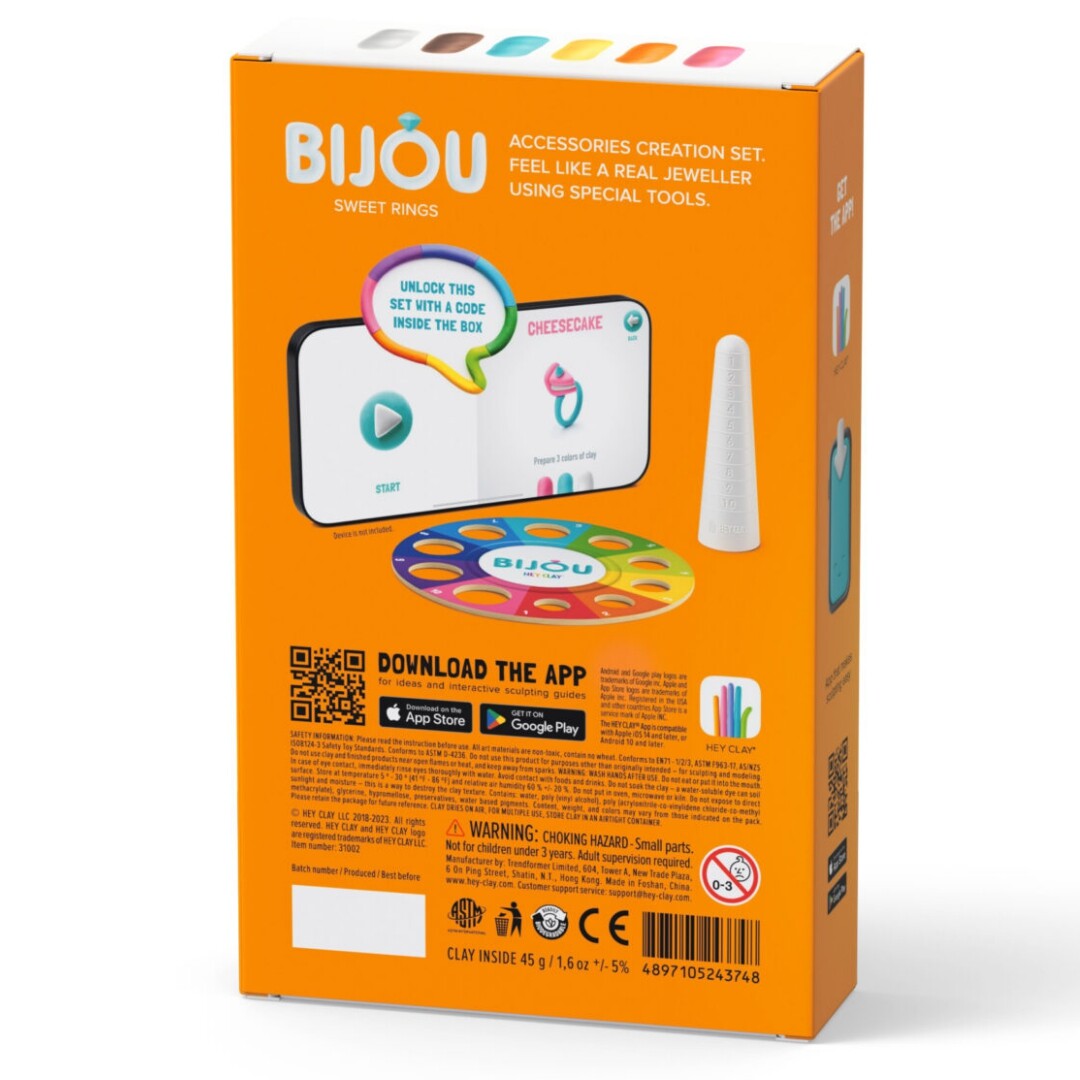hey clay boetseerklei bijou - sweet rings | 31002 | 1