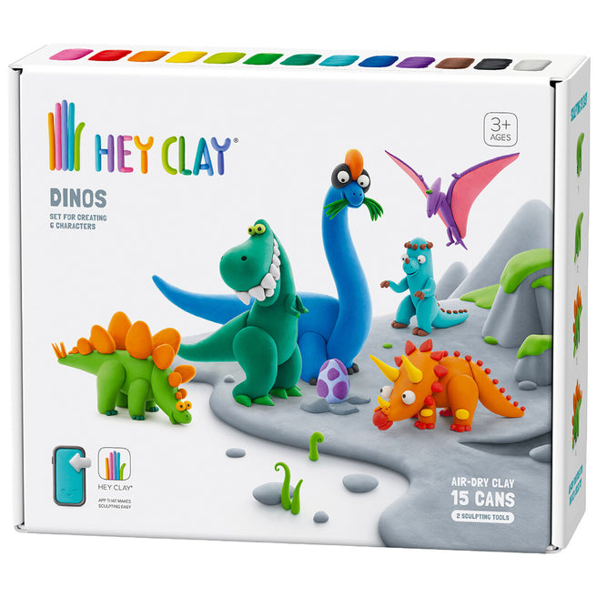 hey clay boetseerklei dino's - 6 figuren | 15016heyclay | 0