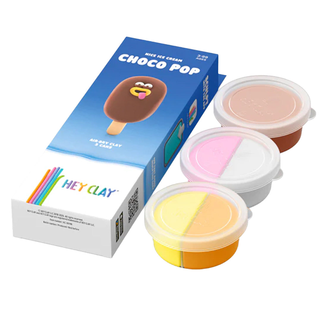 hey clay boetseerklei nice ice cream - choco pop - 3st | 30146 | 2