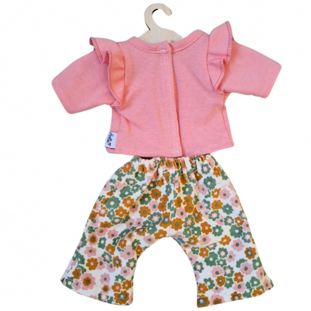 hollie poppenkleding broek met shirt flowerpower 34 cm | HO3044 | 0