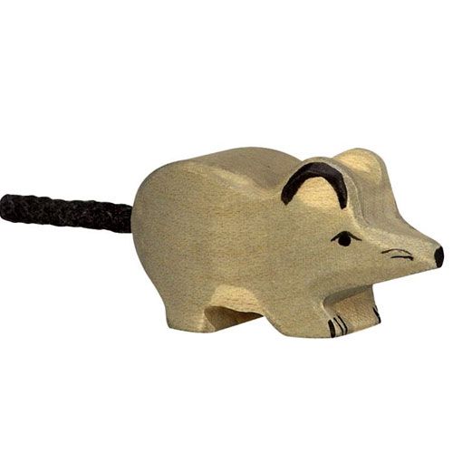 holztiger grijze muis 6 cm | 80087 | 0