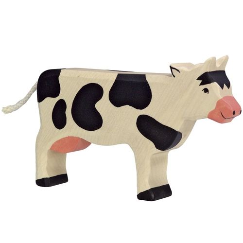 holztiger koe staand zwart-wit 18 cm | 80003 | 0