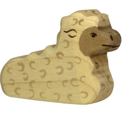 holztiger lammetje liggend 6 cm | 80077 | 0