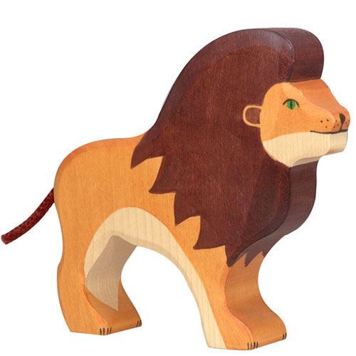 holztiger leeuw 15 cm  | 80139 | 0