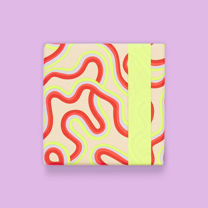 house of products inpakpapier rainbow lines - lime | P51.342.070 | 2