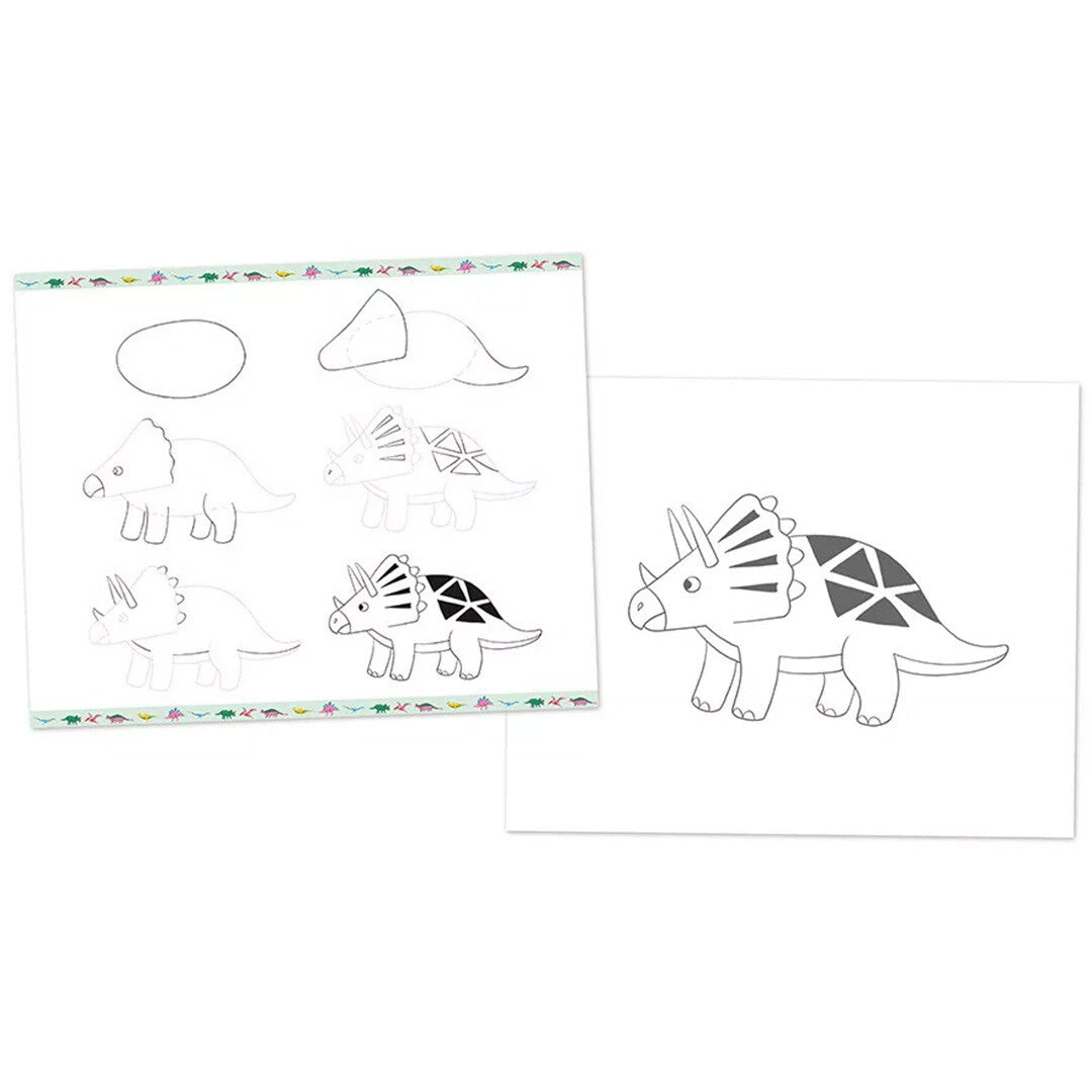 janod atelier tekenset sjablonen dinosaurus | 11.9154 | 3