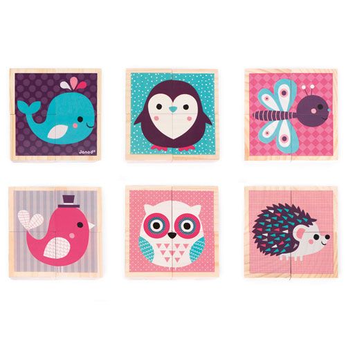 janod blokpuzzel babydieren - 4st | 11.8001 | 2