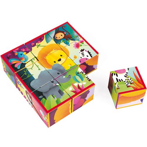 janod blokpuzzel kubkid jungledieren - 9st | 11.2732 | 0