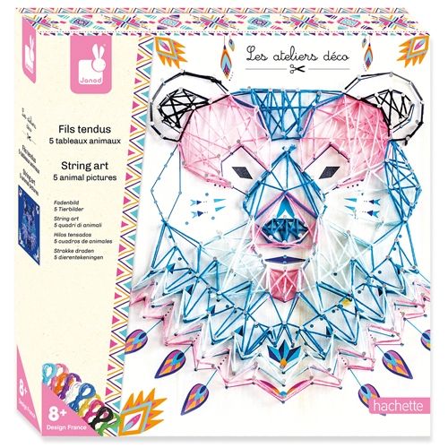 janod knutselset koord- & spijkerkunst - dieren | 11.7912 | 0