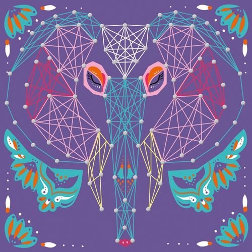 janod knutselset koord- & spijkerkunst - dieren | 11.7912 | 3