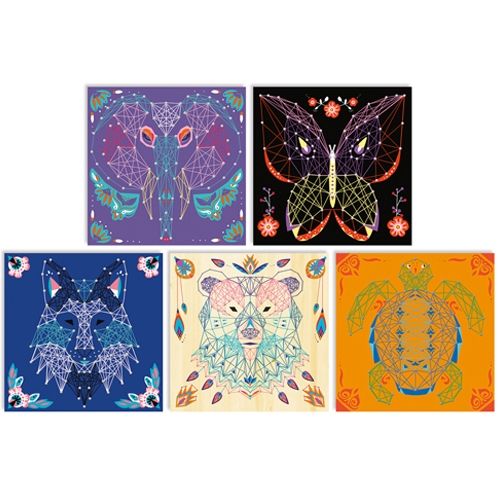 janod knutselset koord- & spijkerkunst - dieren | 11.7912 | 8