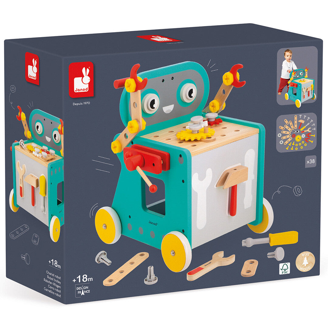 janod loopwagen robot brico'kids | 11.6456 | 3