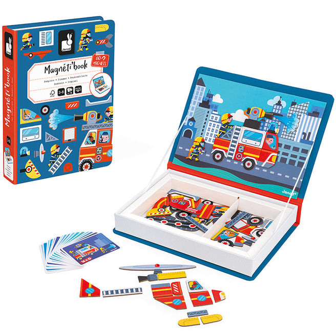 janod magneetboek brandweer - 60st | 11.2583 | 0