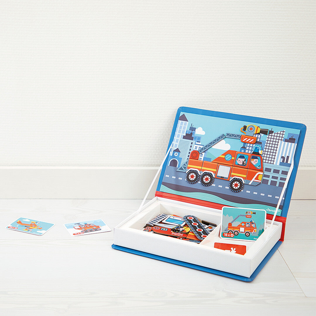 janod magneetboek brandweer - 60st | 11.2583 | 4