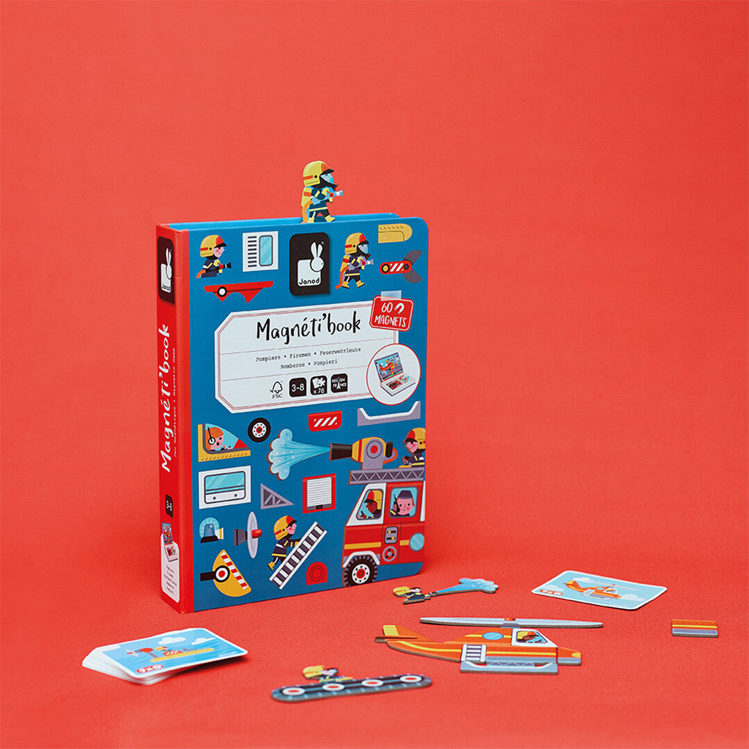 janod magneetboek brandweer - 60st | 11.2583 | 5