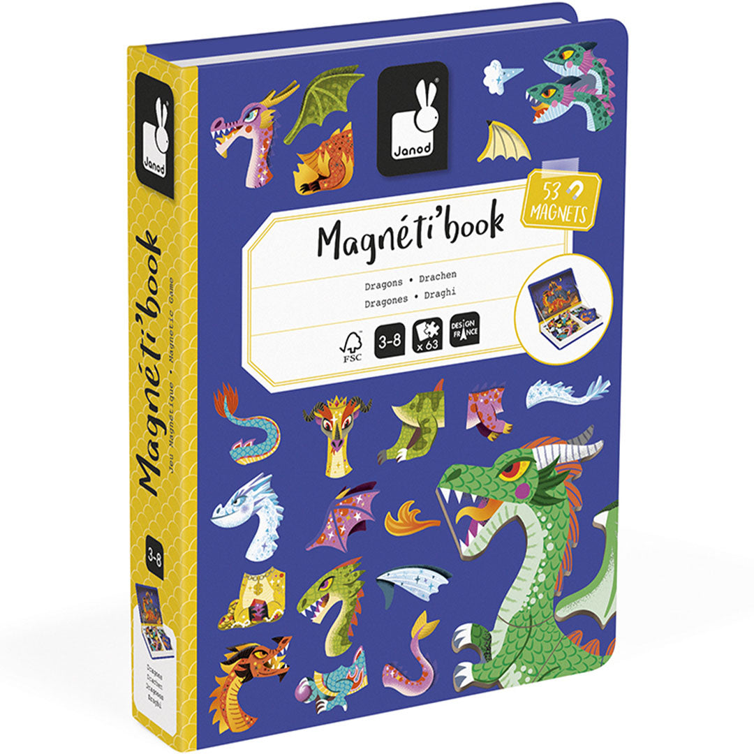 janod magneetboek dragons - 53st | 11.2527 | 0