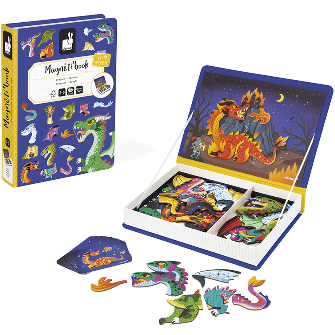 janod magneetboek dragons - 53st | 11.2527 | 11