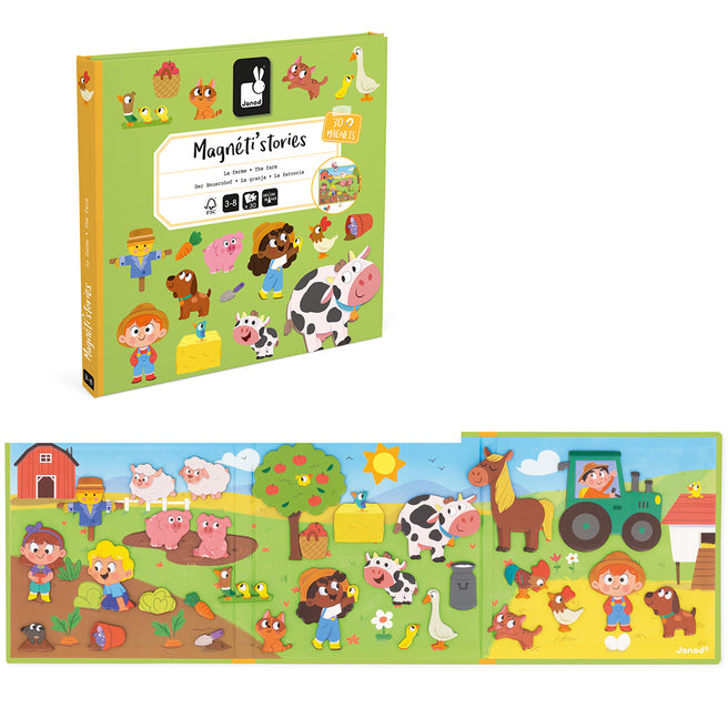 janod magneetboek magnéti'stories - de boerderij - 30st | 11.5451 | 0