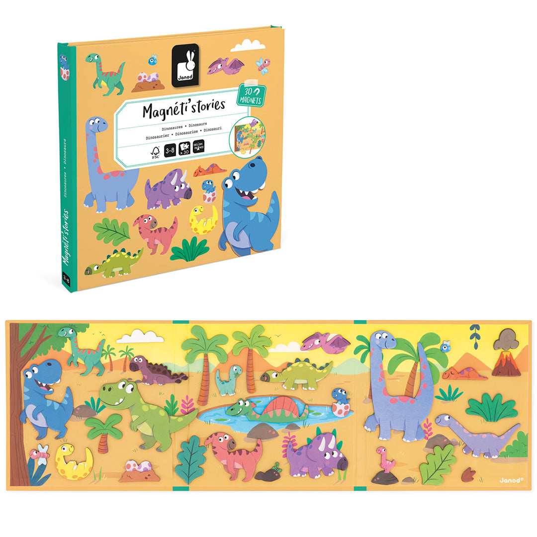 janod magneetboek magnéti'stories - dinosaurus - 30st | 11.5450 | 0