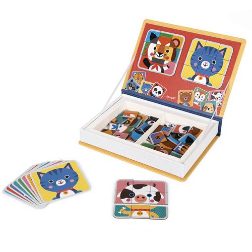 janod magneetboek mix&match dieren - 72st | 11.2587 | 1