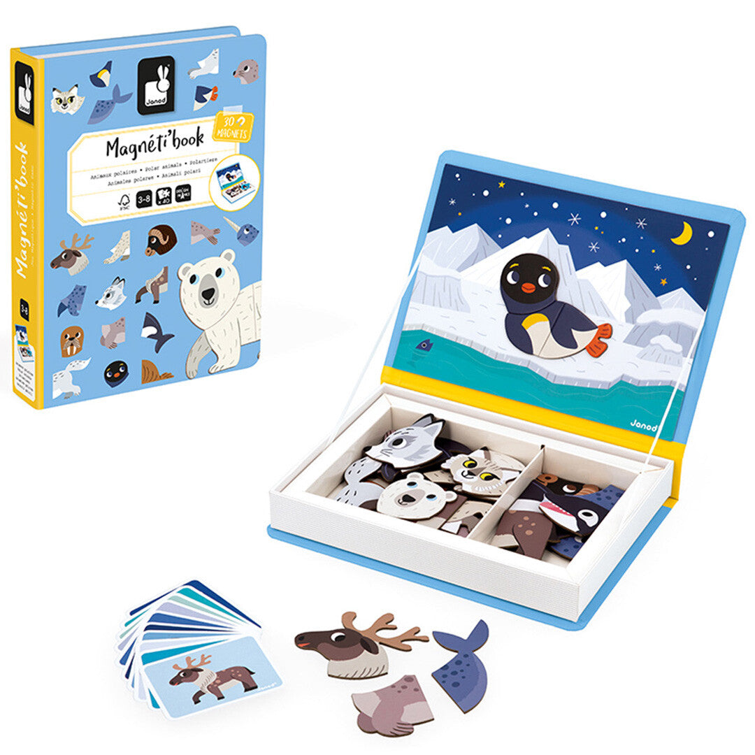 janod magneetboek pooldieren - 30st | 11.2599 | 0