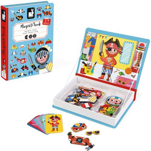 janod magneetboek verkleedfeest jongens - 36st | 11.2719 | 0