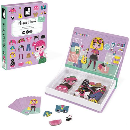 janod magneetboek verkleedfeest meisjes - 46st | 11.2718 | 0