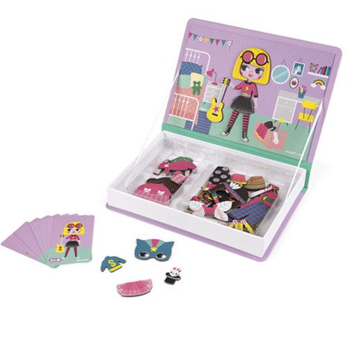 janod magneetboek verkleedfeest meisjes - 46st | 11.2718 | 3