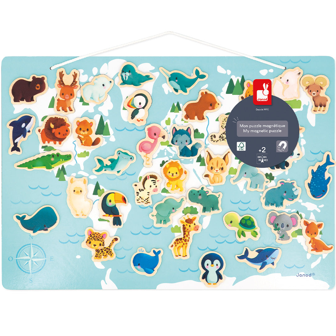janod magneetpuzzel de wereld minikids - 40st | 11.5468 | 0