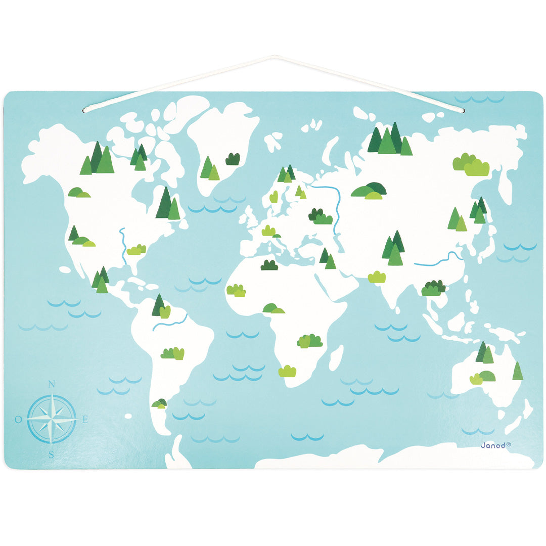 janod magneetpuzzel de wereld minikids - 40st | 11.5468 | 2