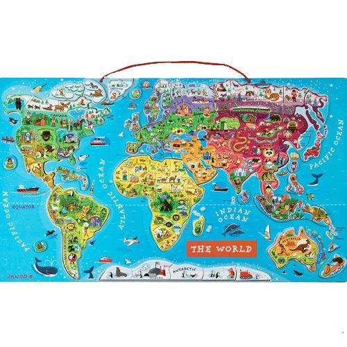 janod magneetpuzzel wereldkaart (92st) | 11.5504 | 0