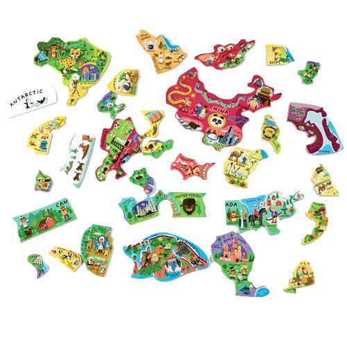 janod magneetpuzzel wereldkaart (92st) | 11.5504 | 4