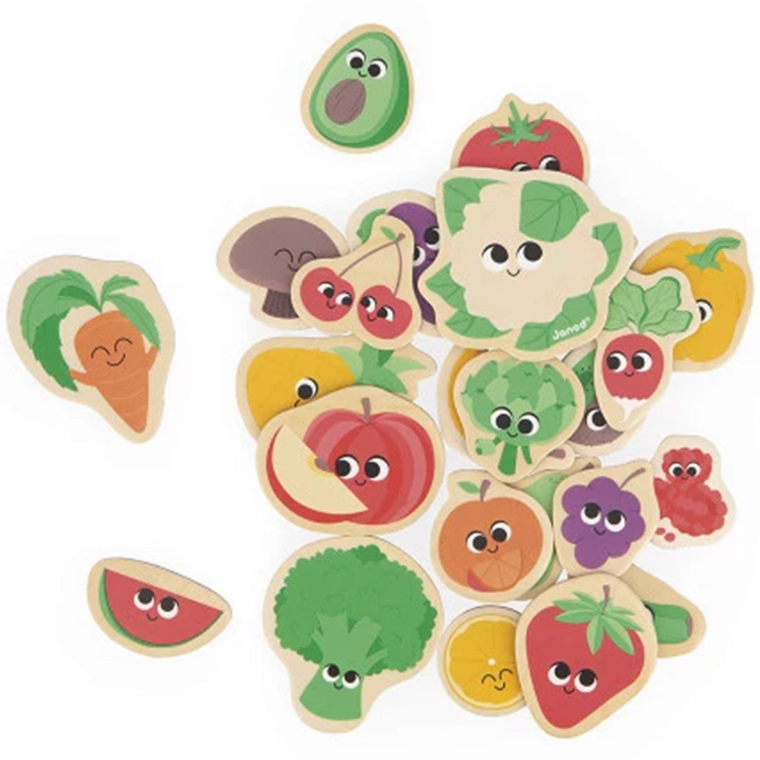 janod magneten groente en fruit - 24st | 119.648 | 0