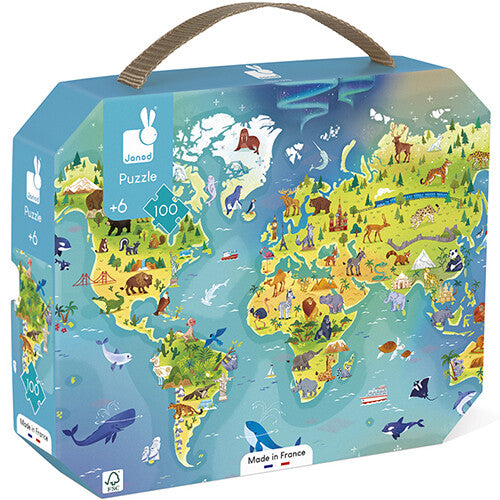 janod puzzel de wereld - 100st  | 11.2607 | 0