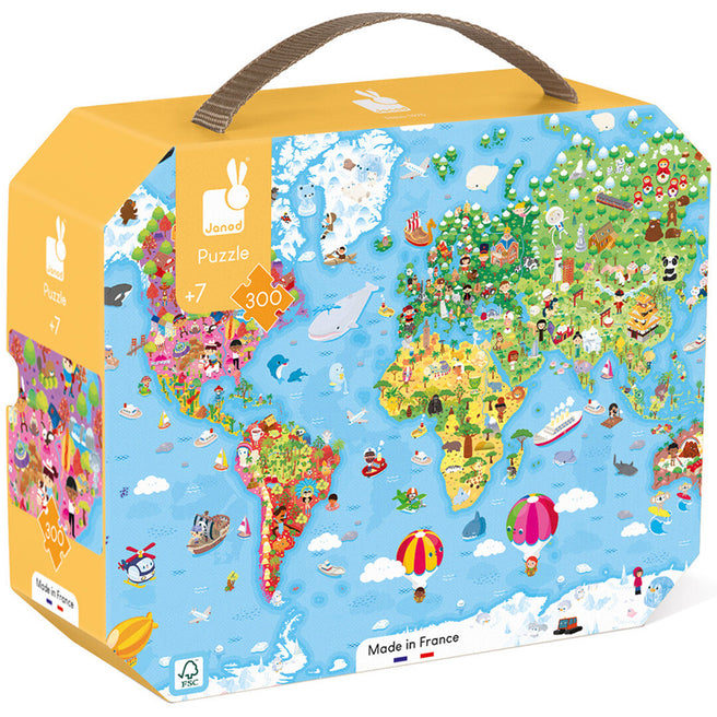 janod puzzel de wereld - 300st  | 11.2549 | 0