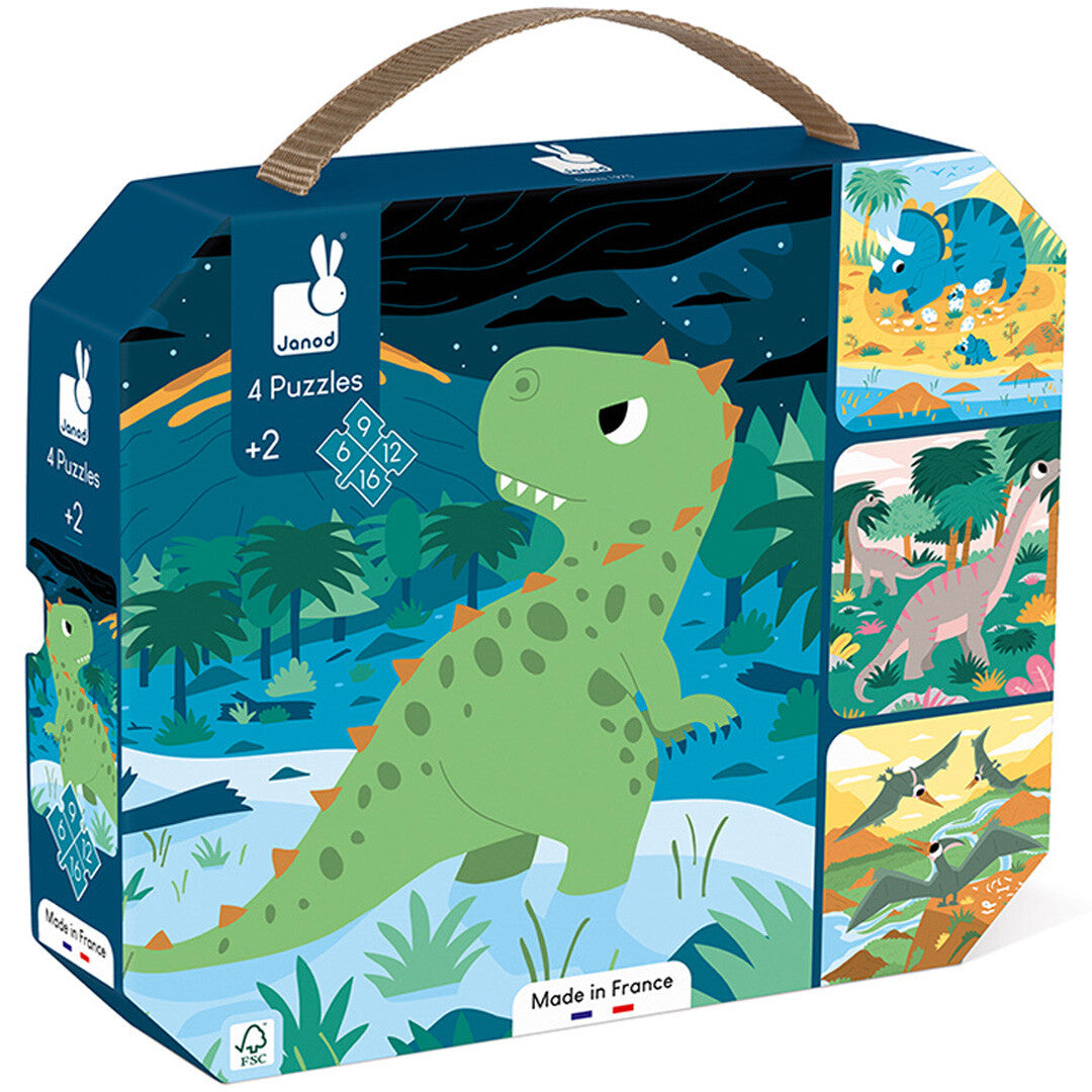 janod puzzel dinosaurussen - 6-9-12-16st  | 11.2541 | 0