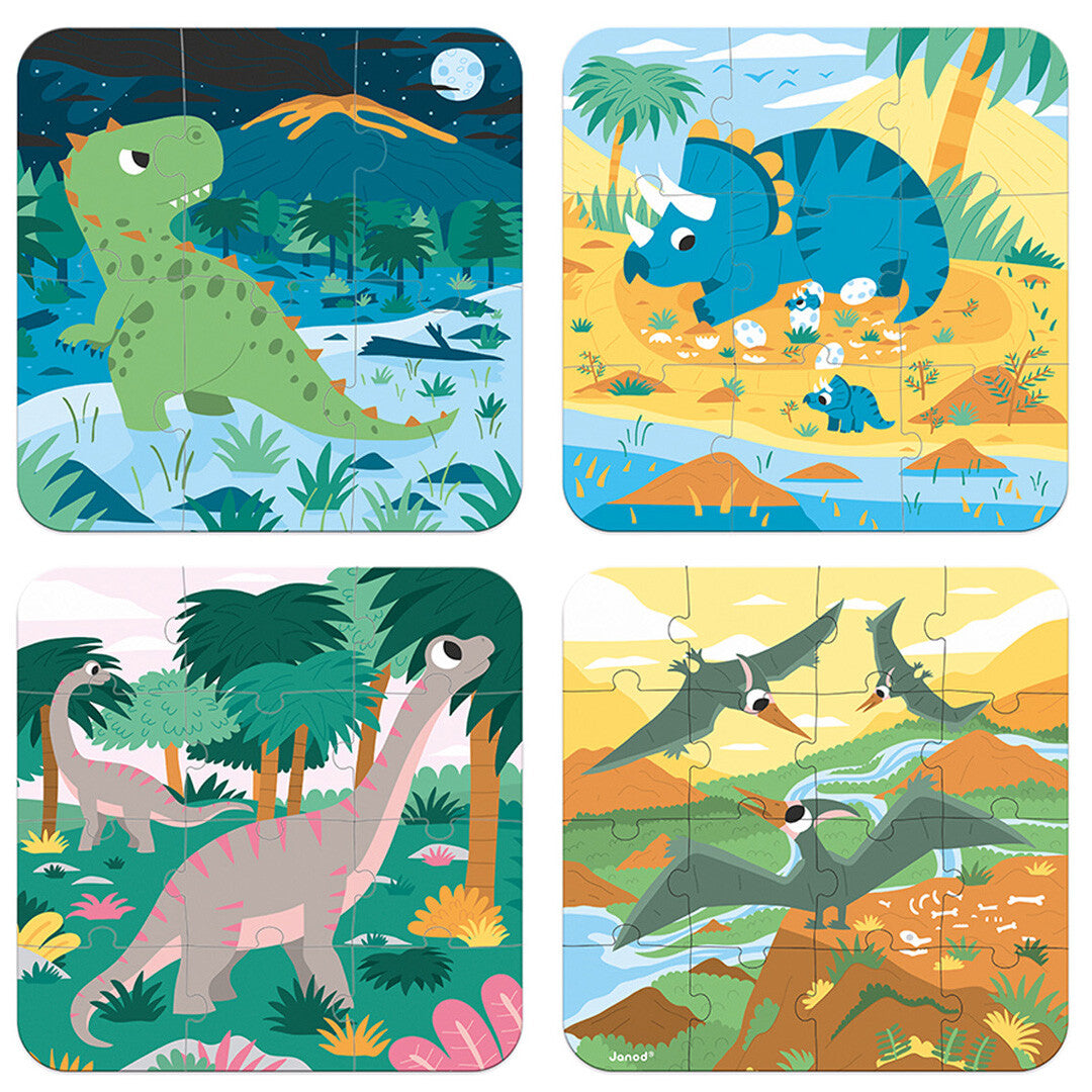 janod puzzel dinosaurussen - 6-9-12-16st  | 11.2541 | 1