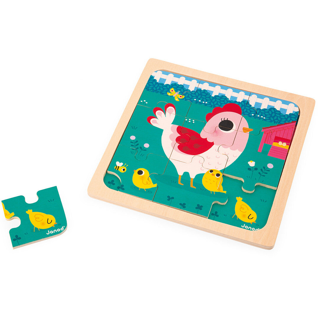 janod puzzel kip henriette - 9st | 11.7110 | 0