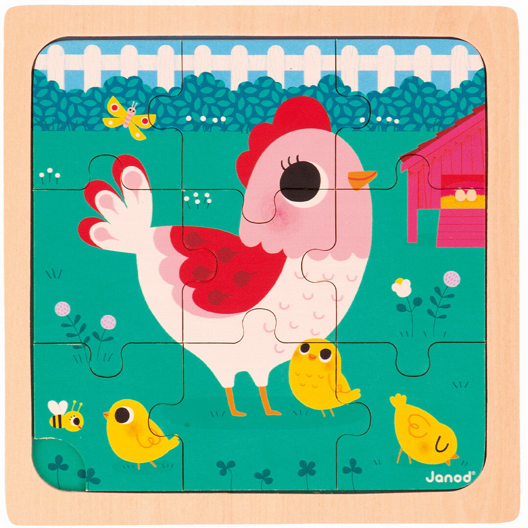 janod puzzel kip henriette - 9st | 11.7110 | 1